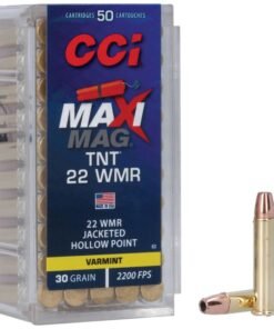 Maxi-Mag TNT, 22 WMR, 30 Grain, TNT Jacketed Hollow Point, 2200 fps