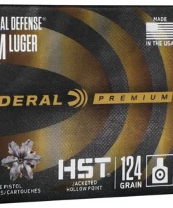 Personal Defense HST, 9mm Luger, 124 Grain, HST Jacketed Hollow Point, 1150 fps