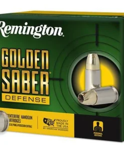 Golden Saber Defense, 9mm Luger, 124 Grain, Brass Jacketed Hollow Point, 1125 fps